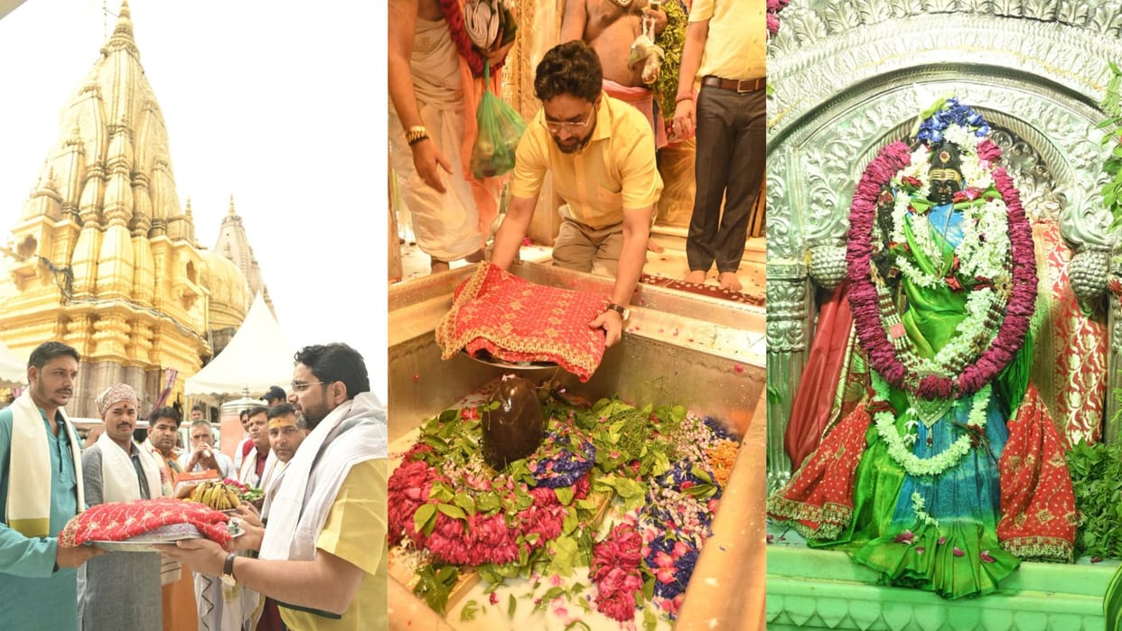 Kashi Vishwanath Temple gifted 16 items of makeup to Maa Vishalakshi temple varanasi