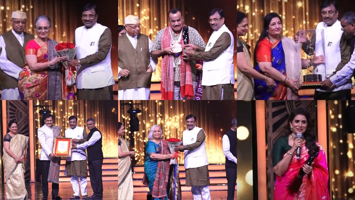 Maharashtra State Film Awards 2024 Asha Parekh N Chandra Anuradha Paudwal Shivaji Satam