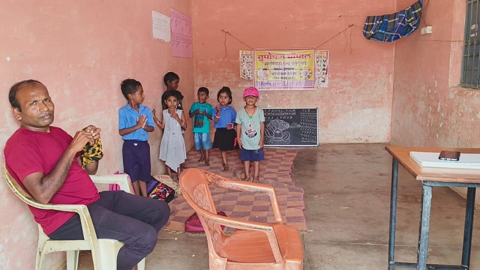 Education on rent in PM model village building in dilapidated condition in Balod