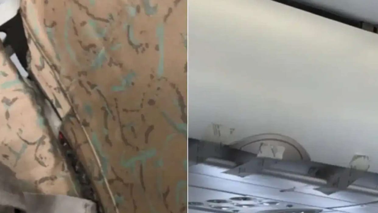 PIA one of most dangerous flight in world pakistan man share experiance with dusty chairs broken handles video