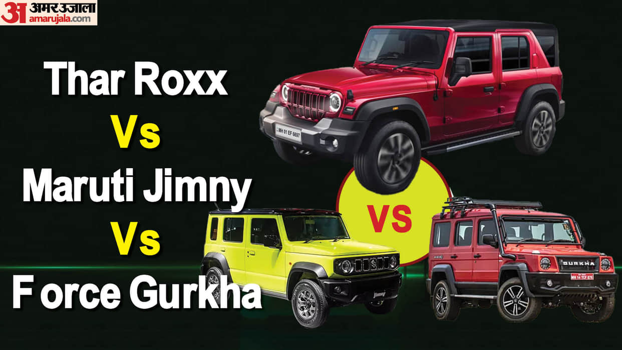 Thar Roxx Vs Maruti Suzuki Jimny Vs Force Gurkha 5 Door Off Roader SUV Comparison