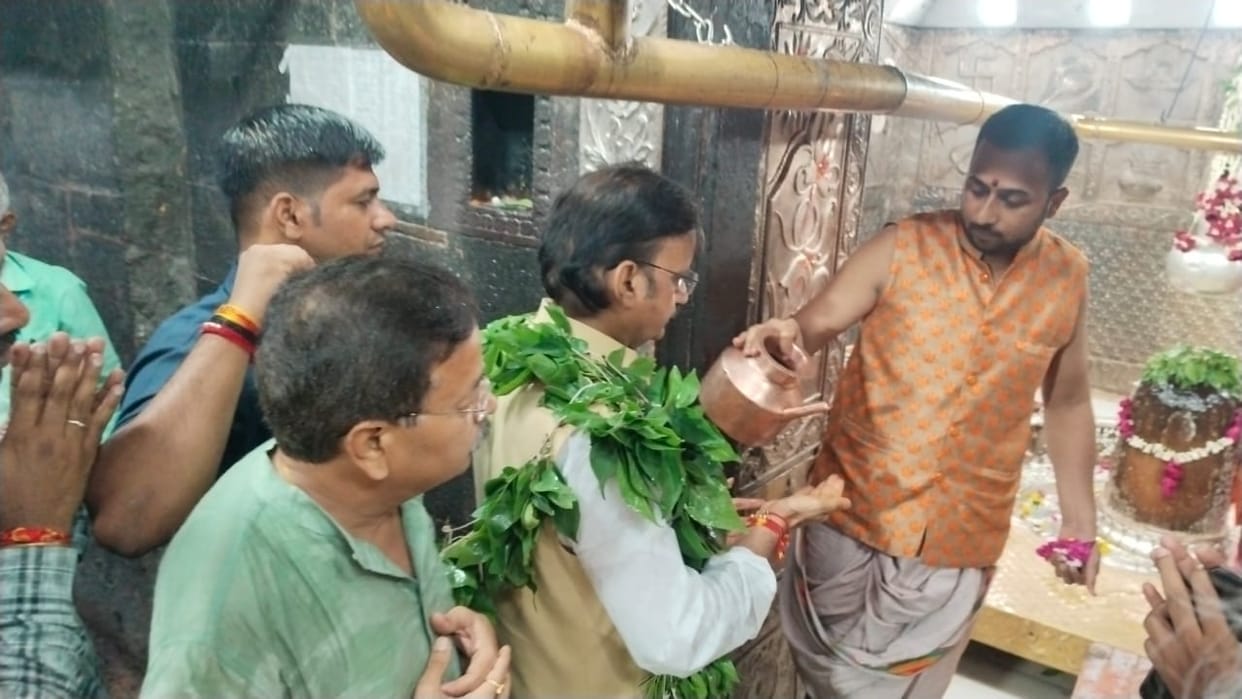 Deputy CM Rajendra Shukla In Mahakal Temple Ujjain