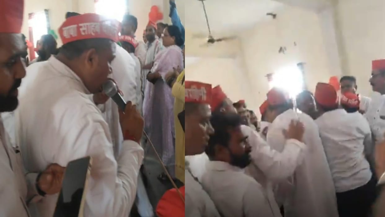 Clash in SP: Internal conflict came out in the open in Meerut, leaders clashed at SP office