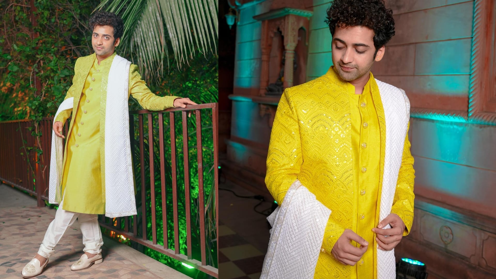 Krishna Janmashtami 2024 men's wear for Janmashtami inspire by Sourabh Raaj Jain and Sumedh Mudgalkar