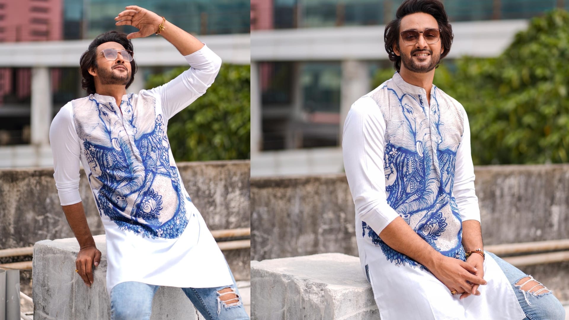 Krishna Janmashtami 2024 men's wear for Janmashtami inspire by Sourabh Raaj Jain and Sumedh Mudgalkar