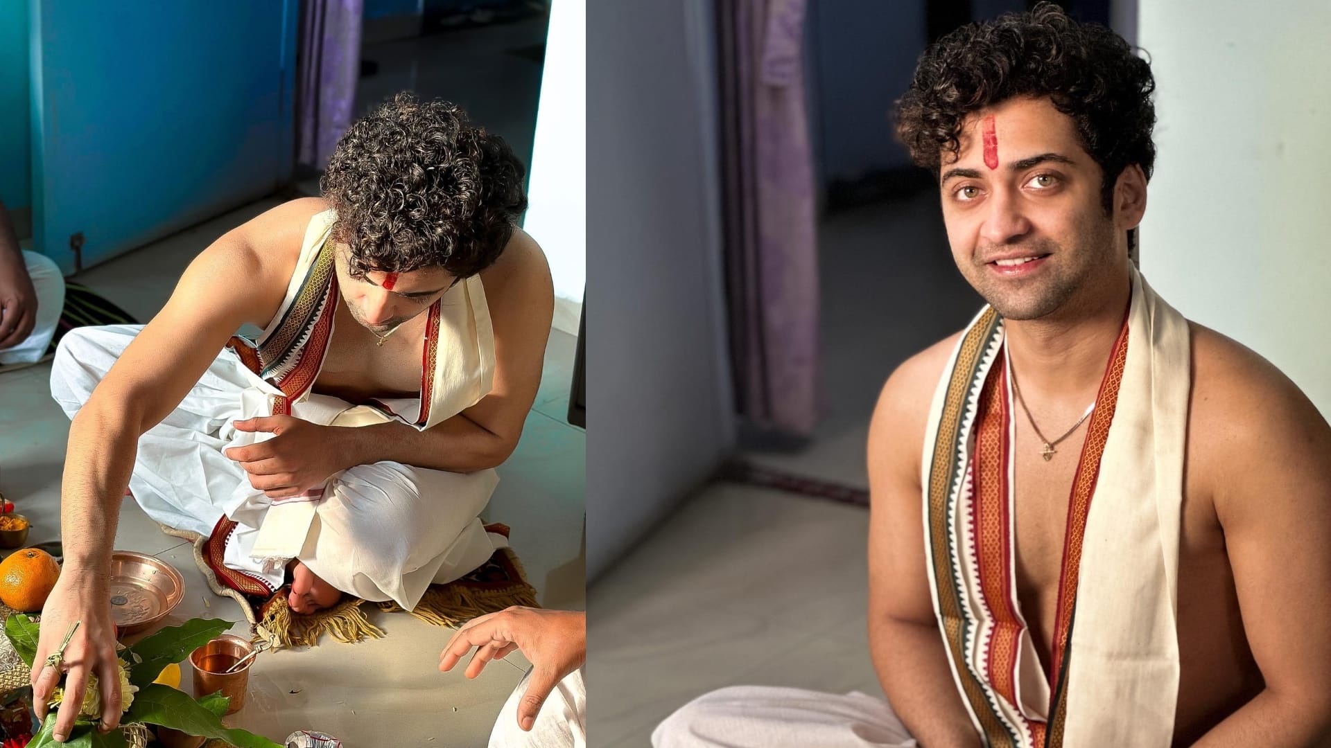 Krishna Janmashtami 2024 men's wear for Janmashtami inspire by Sourabh Raaj Jain and Sumedh Mudgalkar