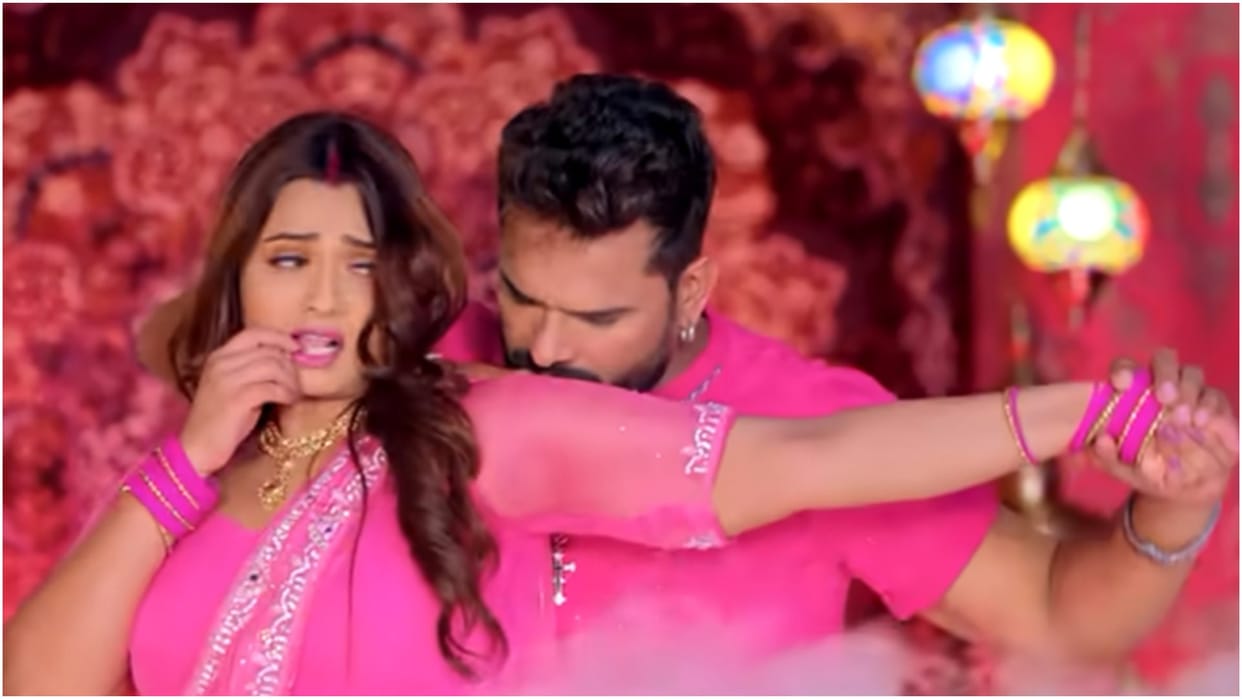 bhojpuri star Khesari Lal Yadav and Neelam Giri New Song Kamar Damage goes viral gets Massive views