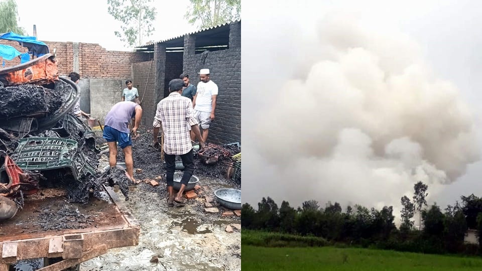 Fire in a firecracker factory: Several women injured in a stampede, owner taken into custody