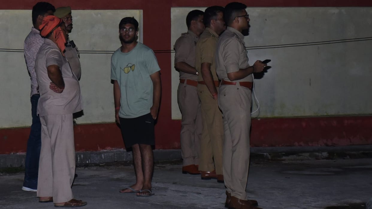 Police rescued student who locked himself in a room in Lucknow.