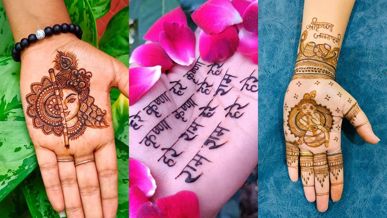 Krishna Janmashtami 2024 Special Mehndi design for full hand disprj