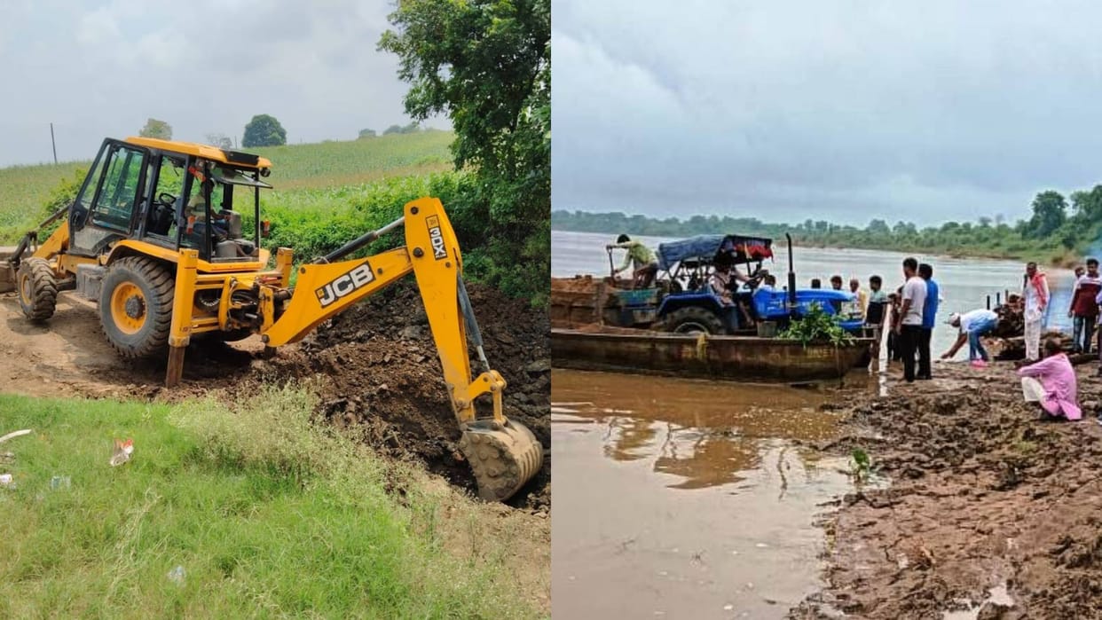 Sehore Now vehicles will not be able to reach Neelkanth beach sand company closed road by digging pit