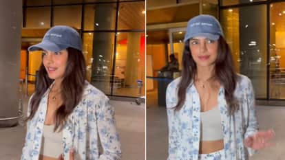 Priyanka Chopra arrives in Mumbai The Bluff actress stylish look shoot for jee le zara fashion 2 as report