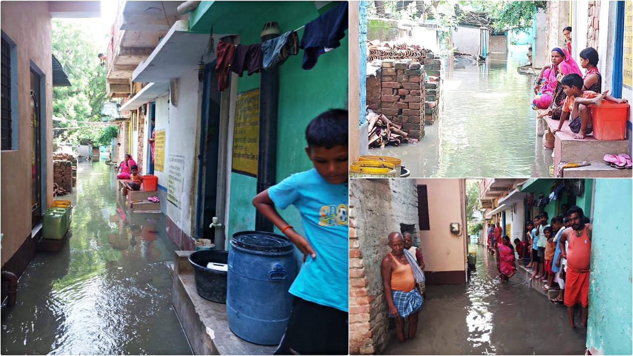 Bihar: Many areas in Bihar Sharif submerged due to floods, water entered a dozen localities; Panchane river