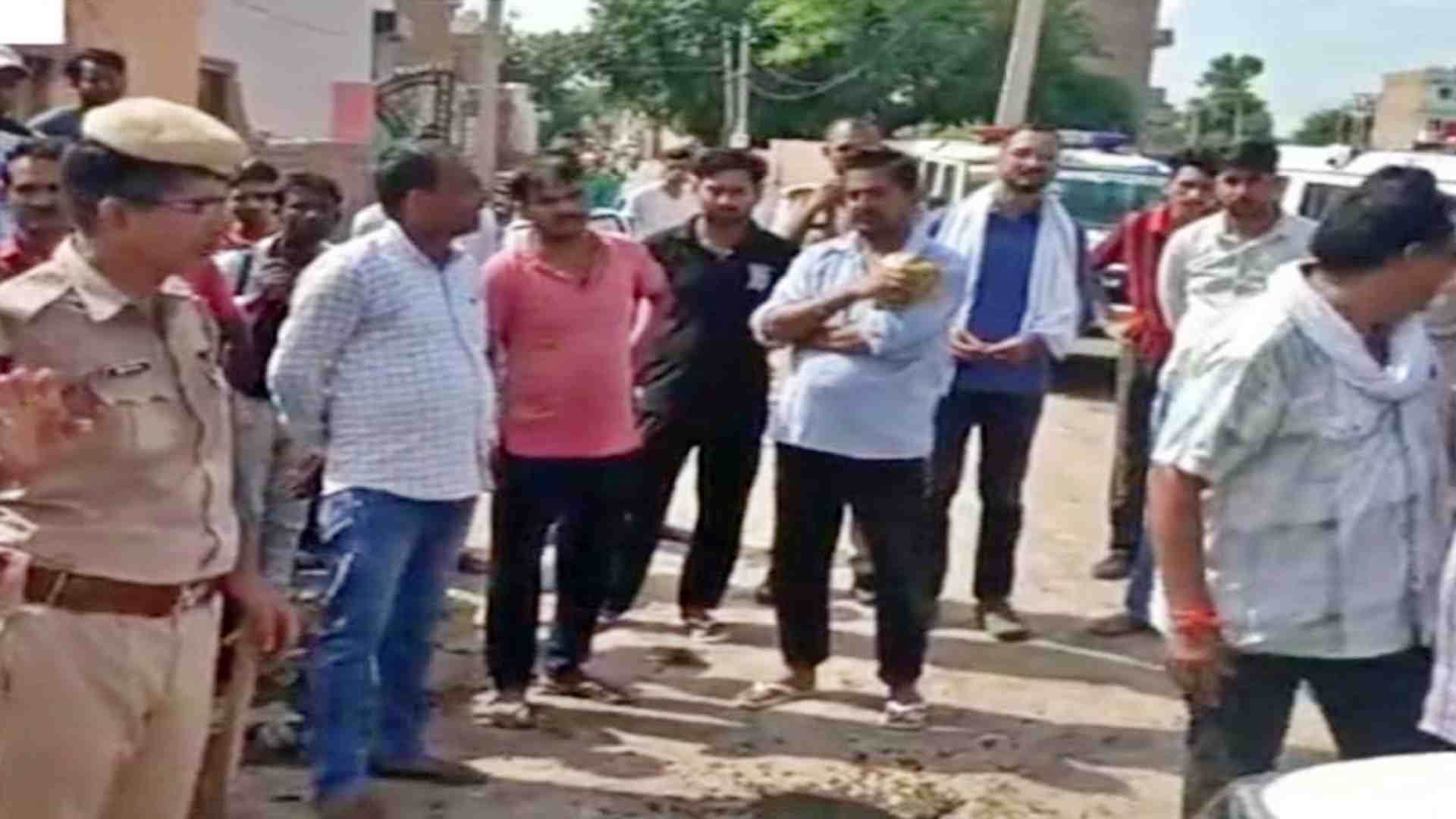 घटना के बाद मौके पर पहुंची पुलिस।