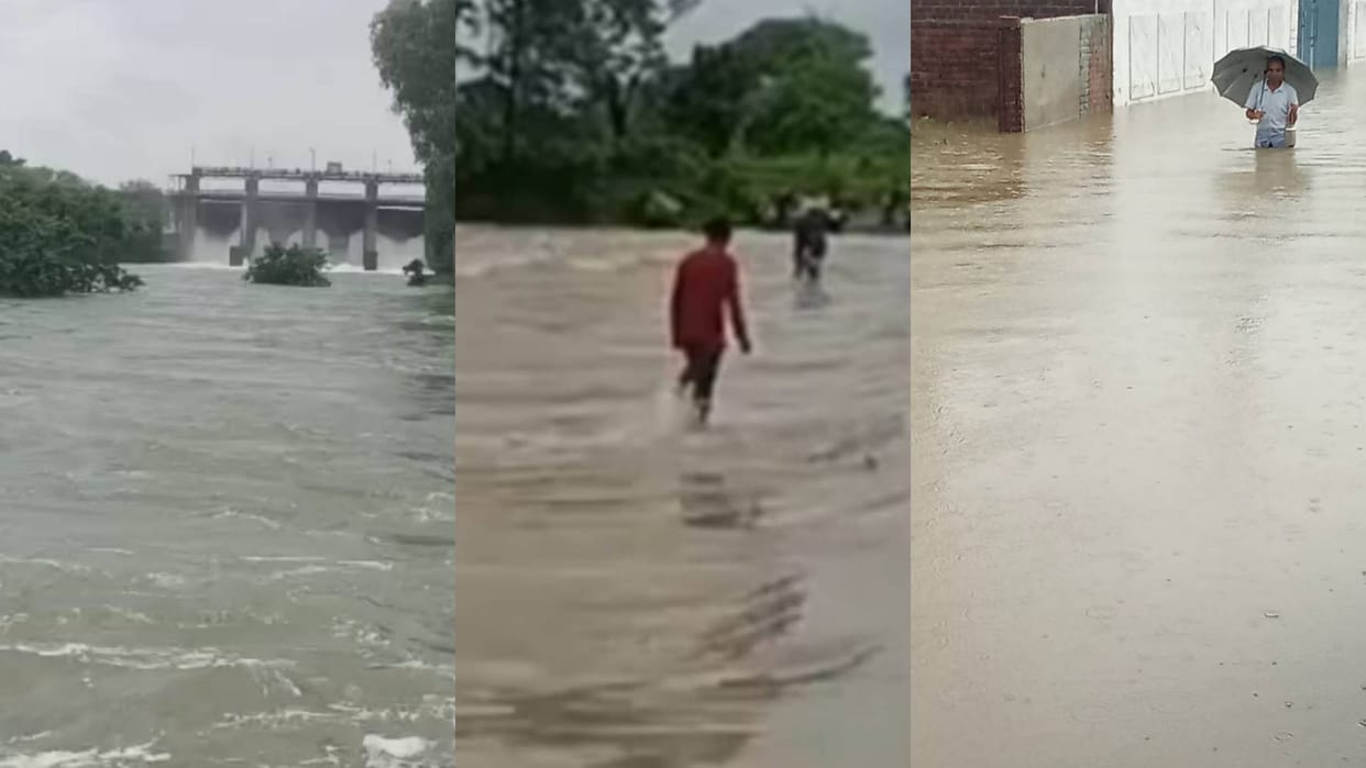 Rain in Anuppur Rivers and drains overflowed waterlogging occurred at headquarters water filled in houses