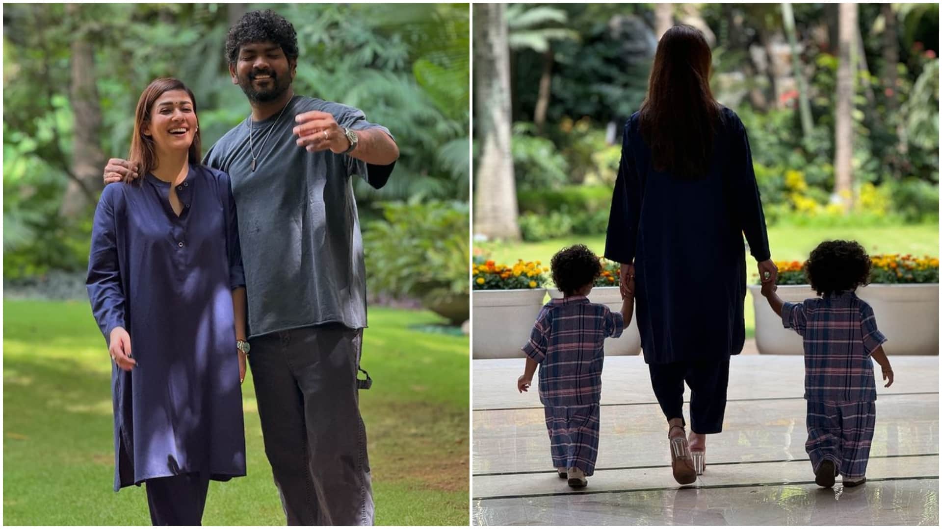 Nayanthara shared beautiful family pictures with husband Vignesh Shivan and twins Uyir and Ulag