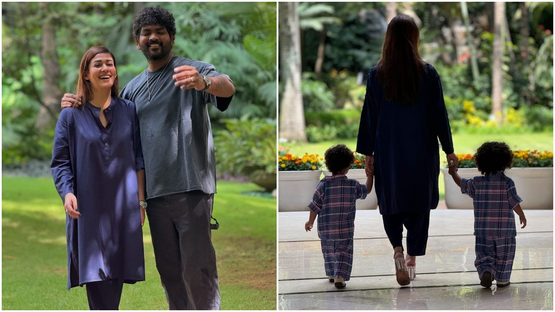 Nayanthara shared beautiful family pictures with husband Vignesh Shivan and twins Uyir and Ulag