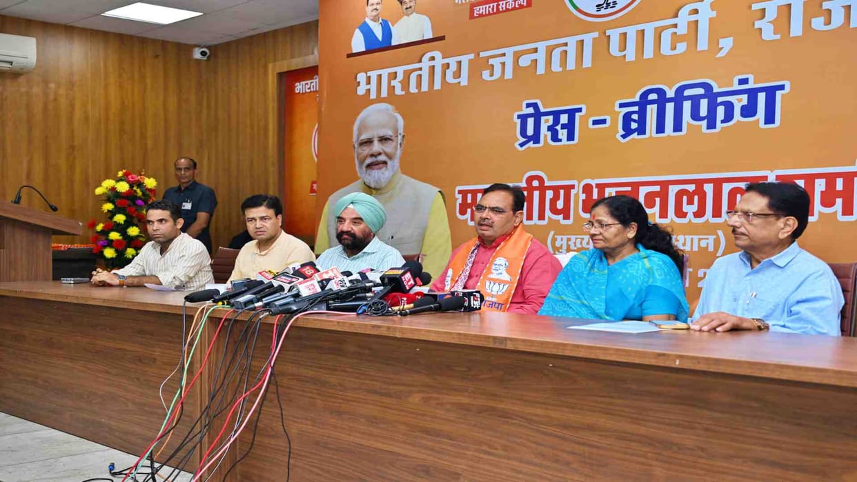 Jaipur News: CM Bhajan Lal verbally attacks Congress-National Conference alliance