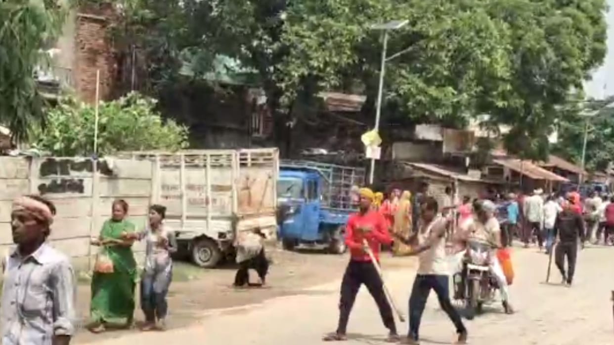 People cleaning own land chased away by goons beaten up and their vehicles were broken FIR