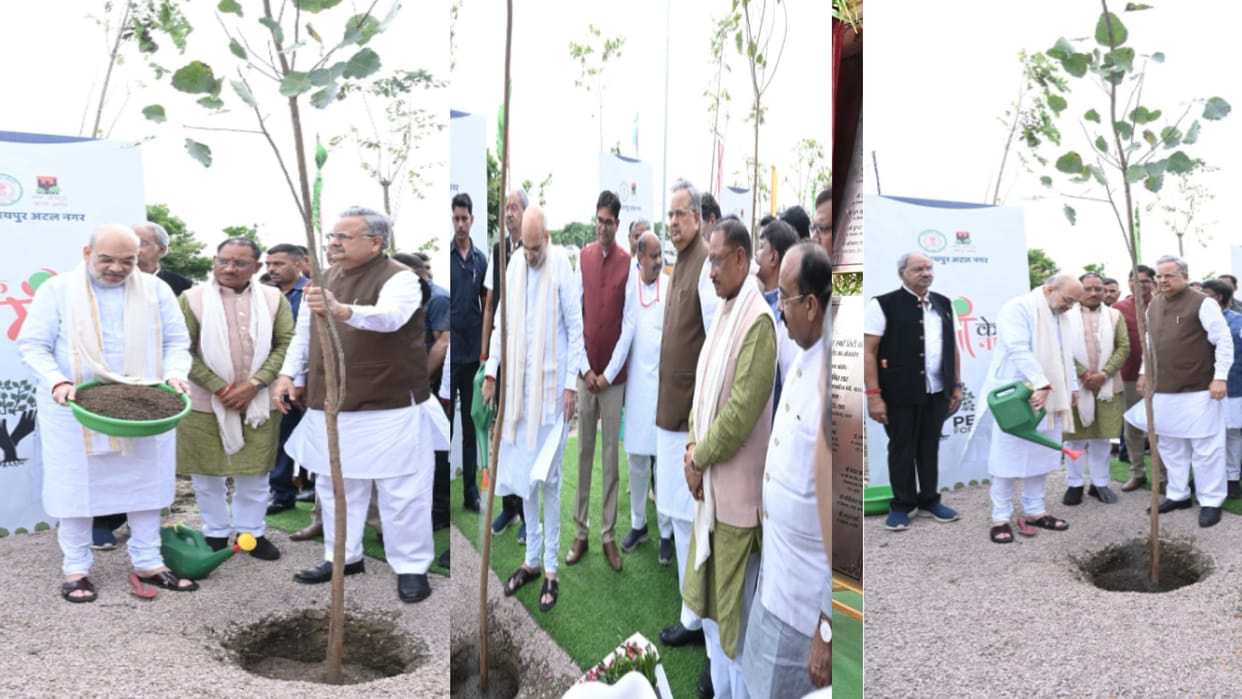Amit Shah inaugurated development works worth Rs 204.84 crore in Nava Raipur CG