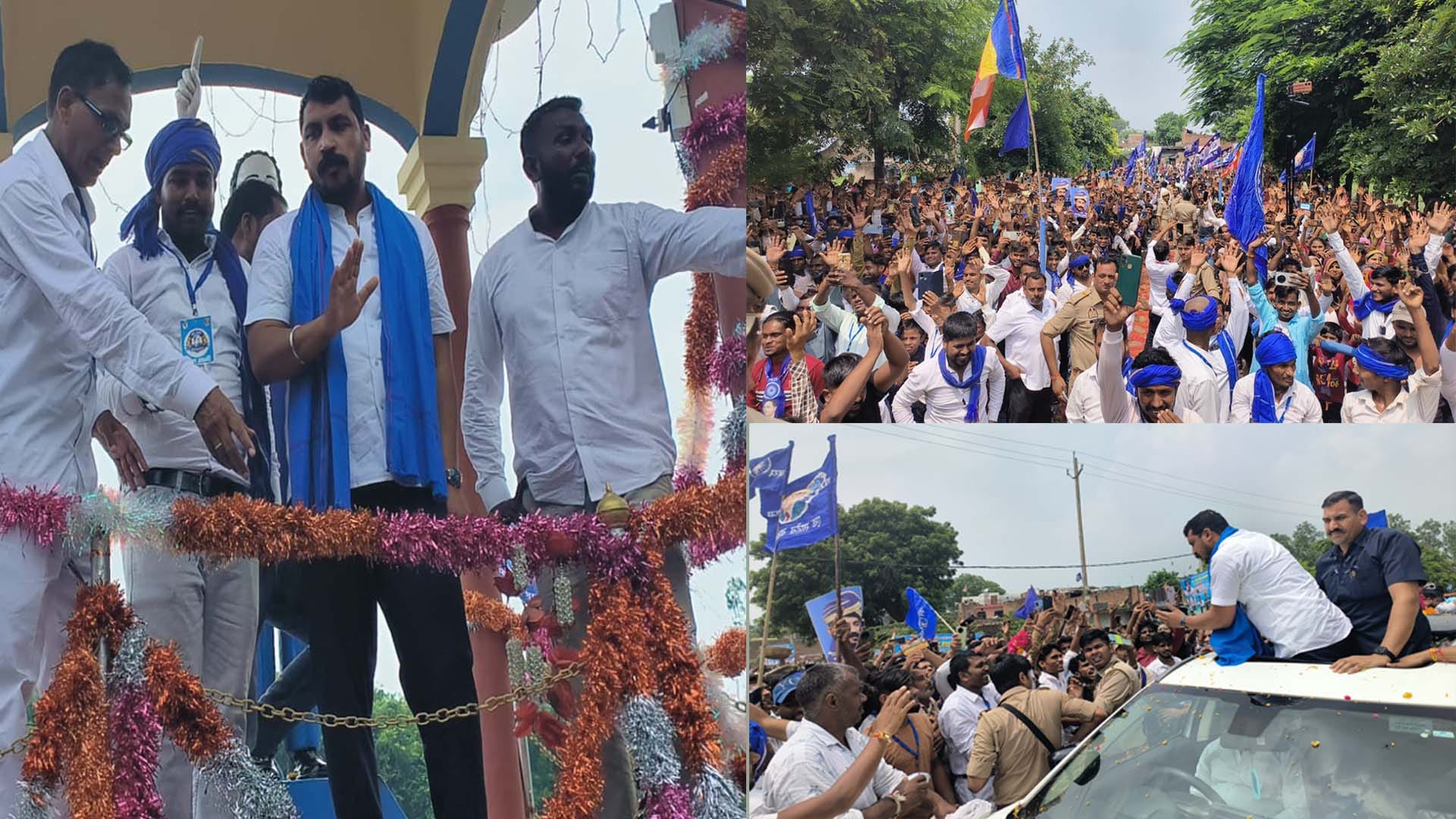 भीम आर्मी चीफ चंद्रशेखर घाटमपुर पहुंचे