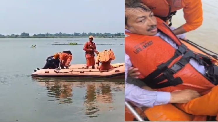 Bihar: Chief Engineer washed away in river Ganga in Bhagalpur; inspecting the erosion, accident happened