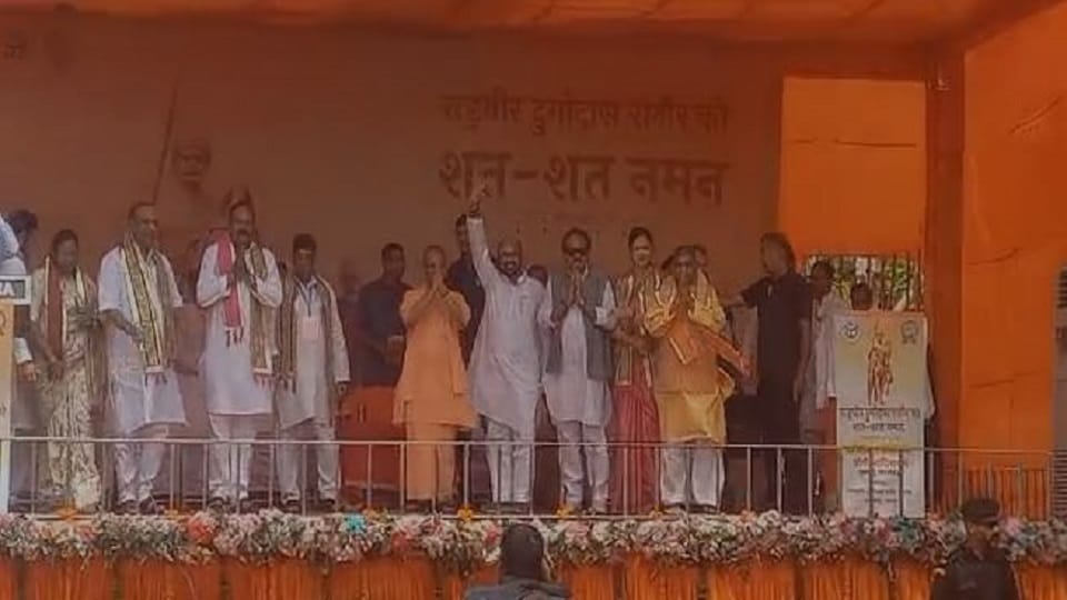 UP CM Yogi unveiled the statue of Durgadas Rathore on Janmashtami 2024