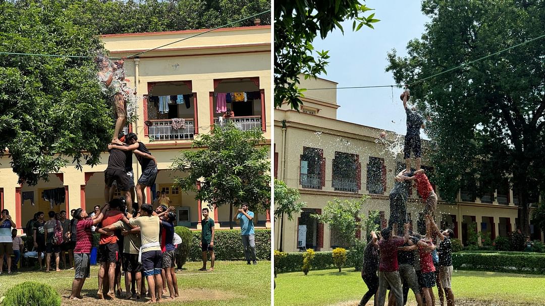 students of women college in bhu became Shri Krishna and Radha Leela staged