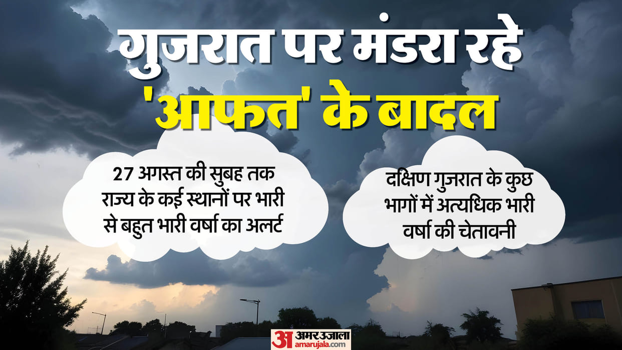 Flood-like situation in Gujarat amid heavy rain alert Amit Shah spoke to CM promised all possible help