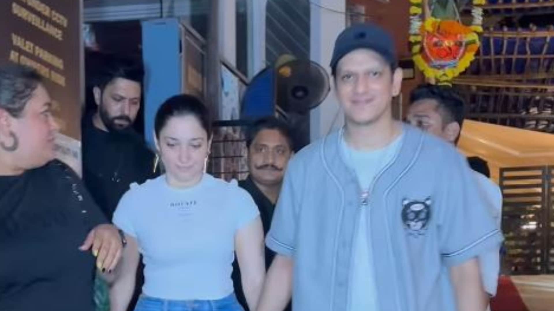 Lovebirds Tamannaah Bhatia and Vijay Varma romance as they walk hand in hand public place?