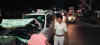 Bihar News: Five people were crushed by an uncontrolled car in Patna, all admitted to the hospital; protest