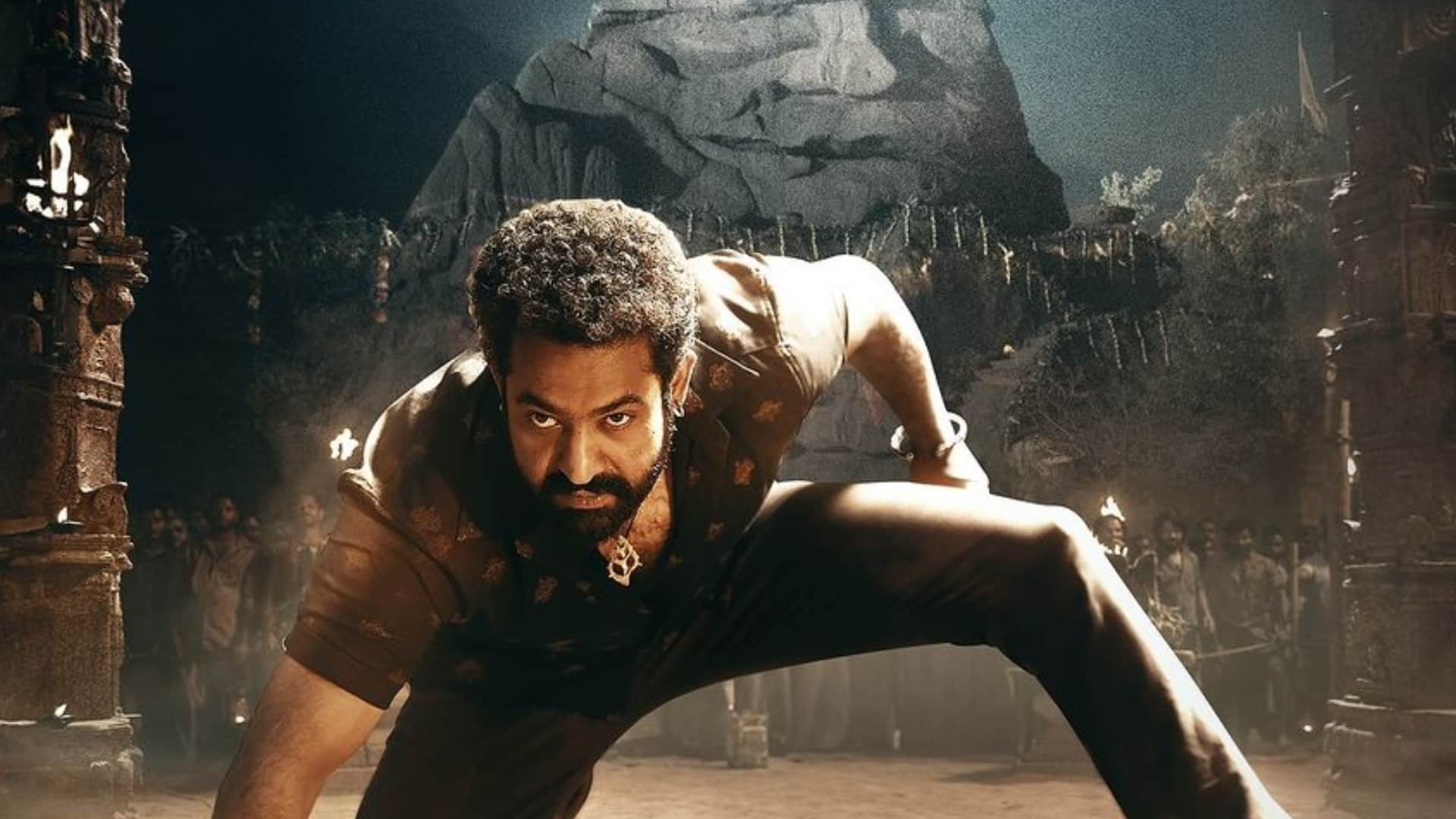 Devara part 1 new poster reveals Is Jr NTR playing double role with faces of fear takes social media by storm