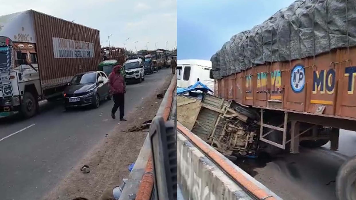 Kanpur: Auto driver dies after being hit by a truck