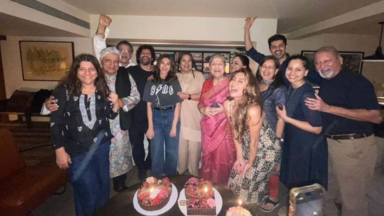 Shabana Azmi shares shares happy family photo from javed akhtar ex wife honey irani birthday bash made mistake