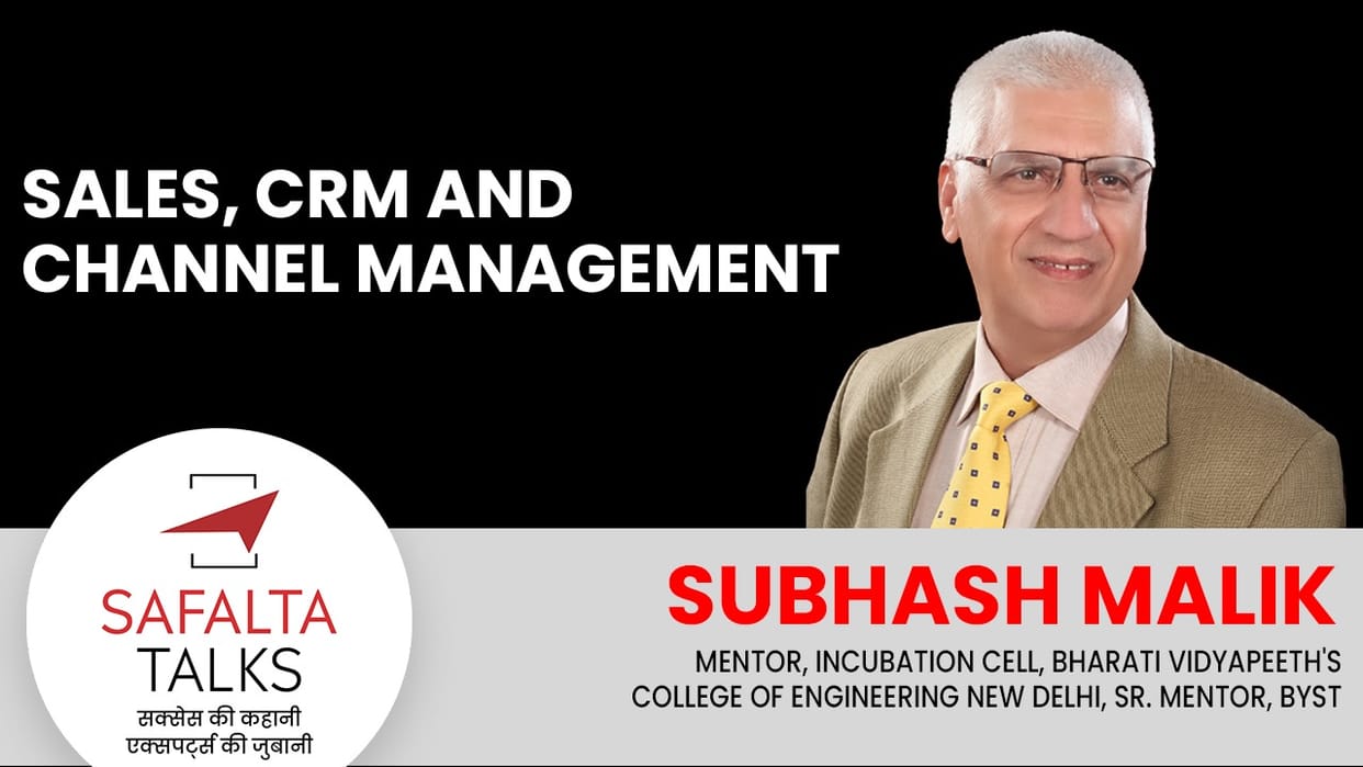 Safalta Talks: The art of motivating customers to buy a product is called sales: Subhash-safalta