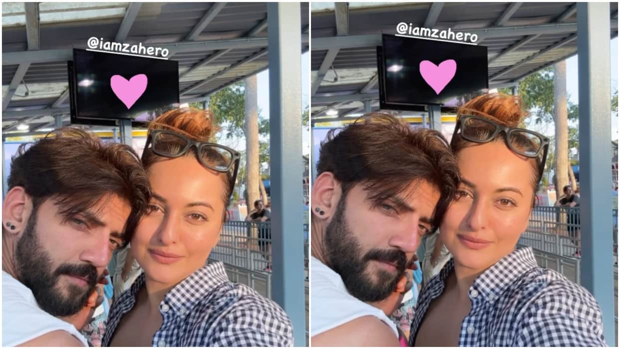 Sonakshi Sinha and zaheer iqbal on holidays in new york shared playing basketball video