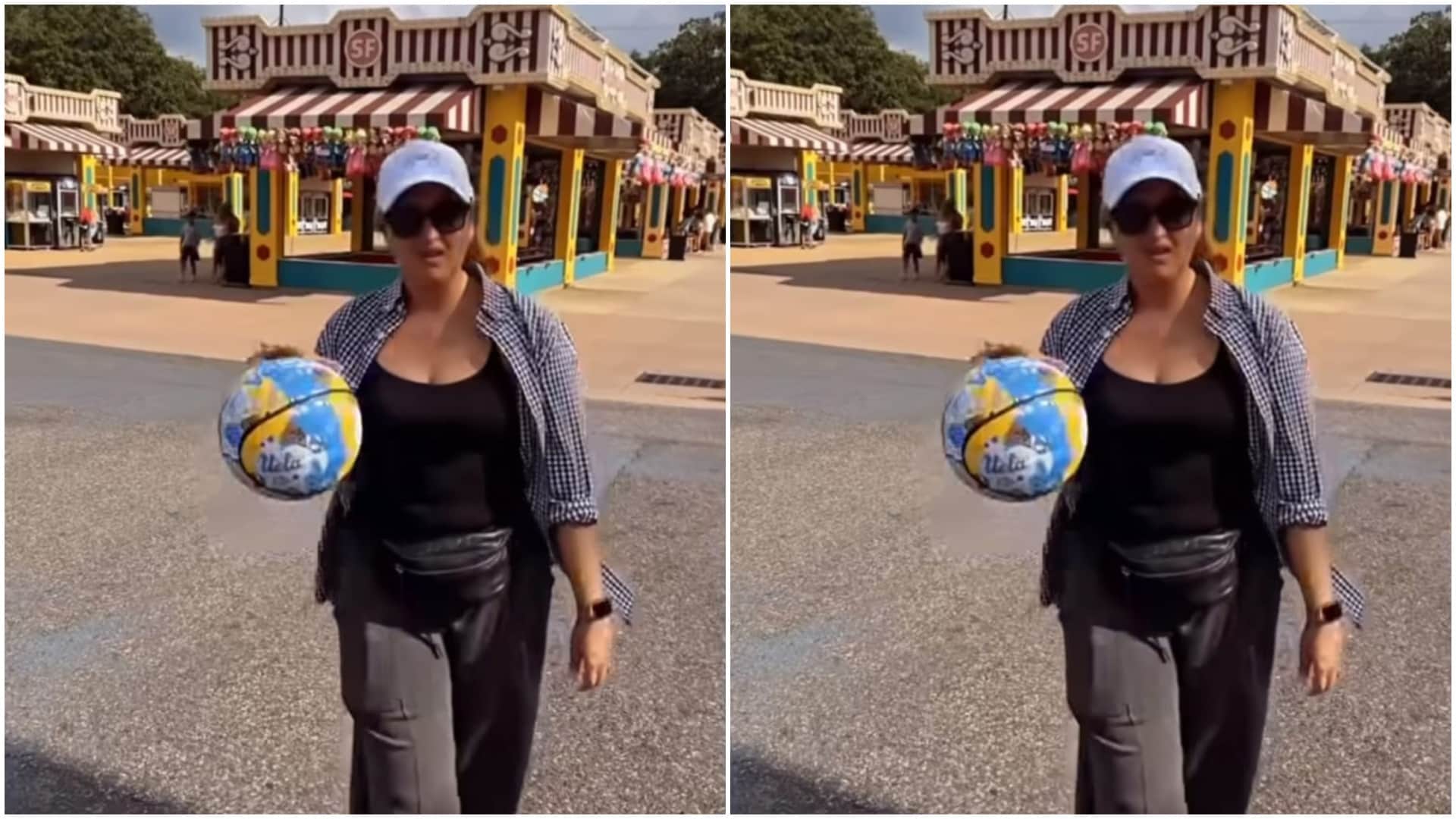 Sonakshi Sinha and zaheer iqbal on holidays in new york shared playing basketball video