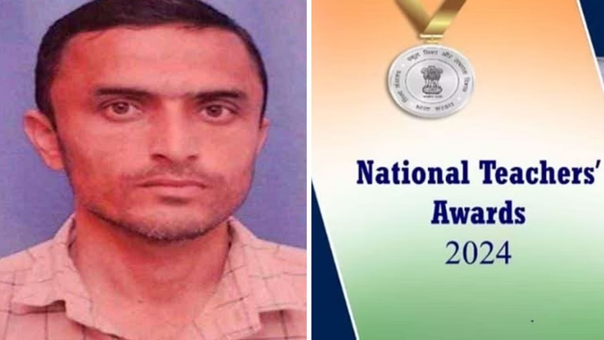 Sunil Kumar posted as chemistry lecturer at GSSS Kharga will receive the National Teacher Award