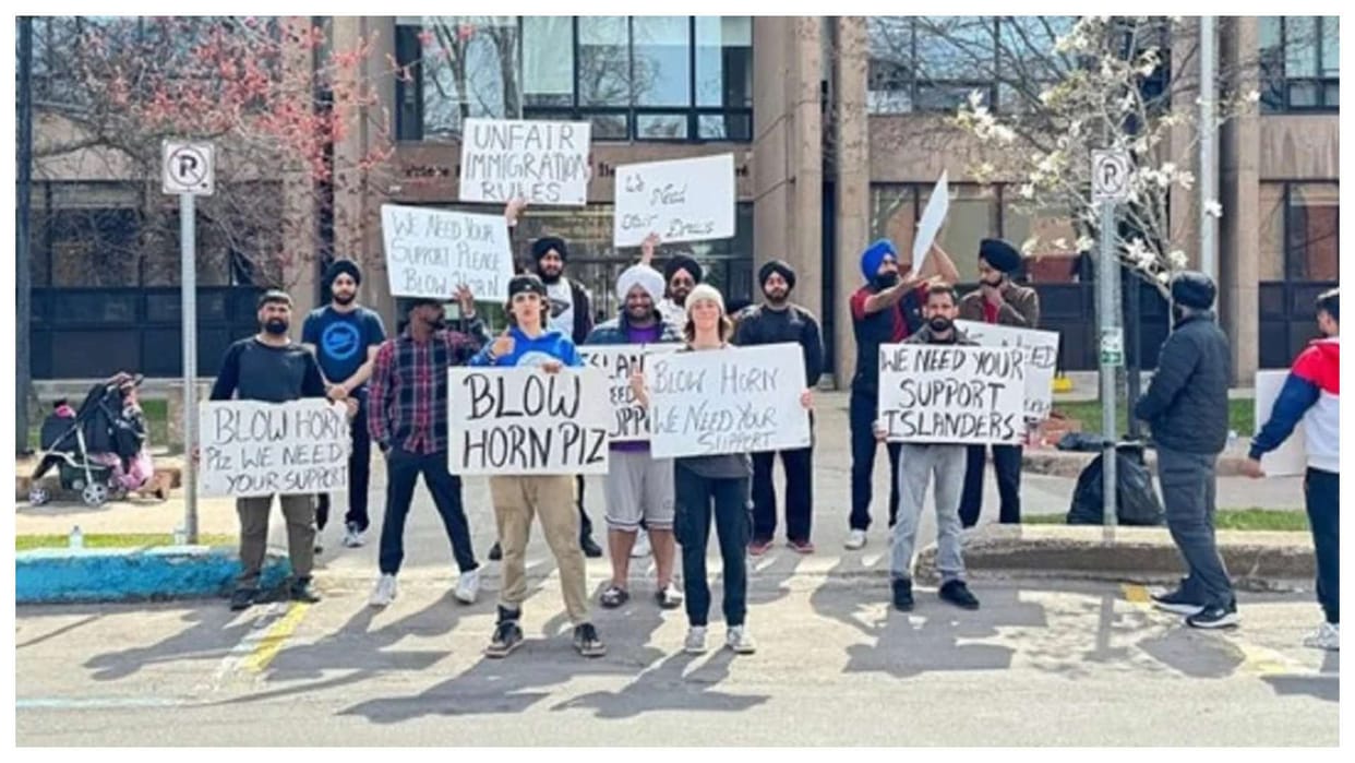 canada indian students protest against government amid fear of deportation from new policy change