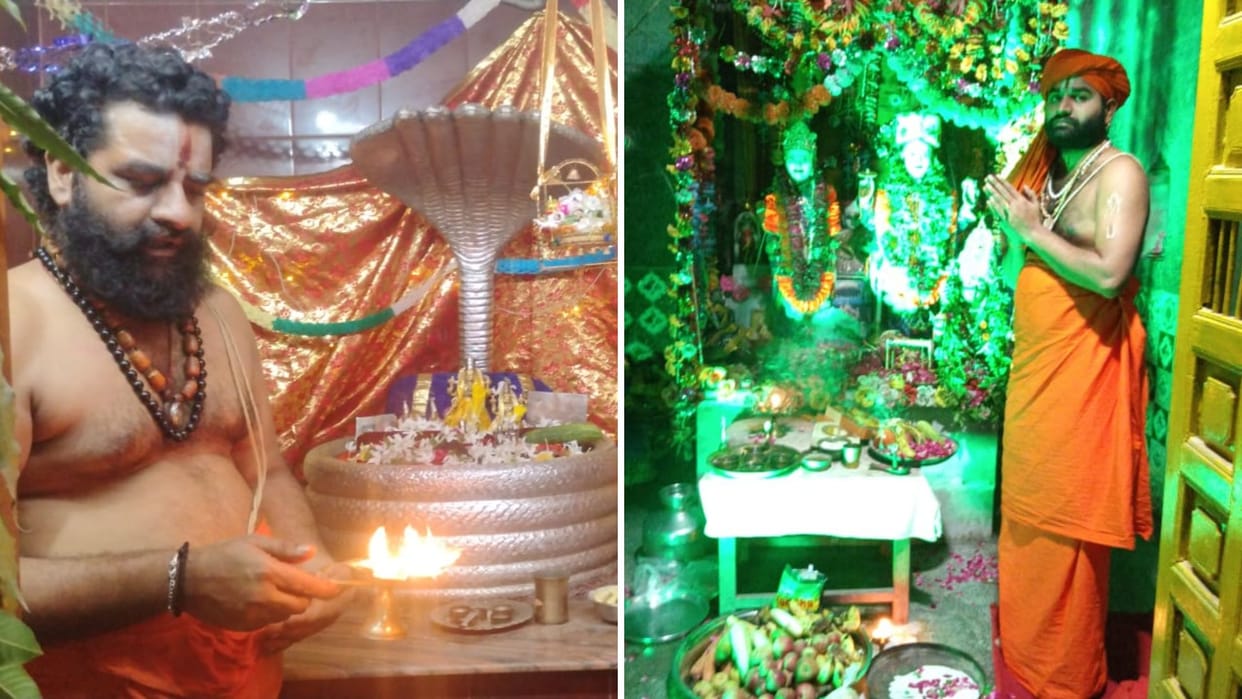 Sampatkumaracharya and Ramprapannacharya worshipped Lord Krishna in varanasi devotees enthralled hear chanting