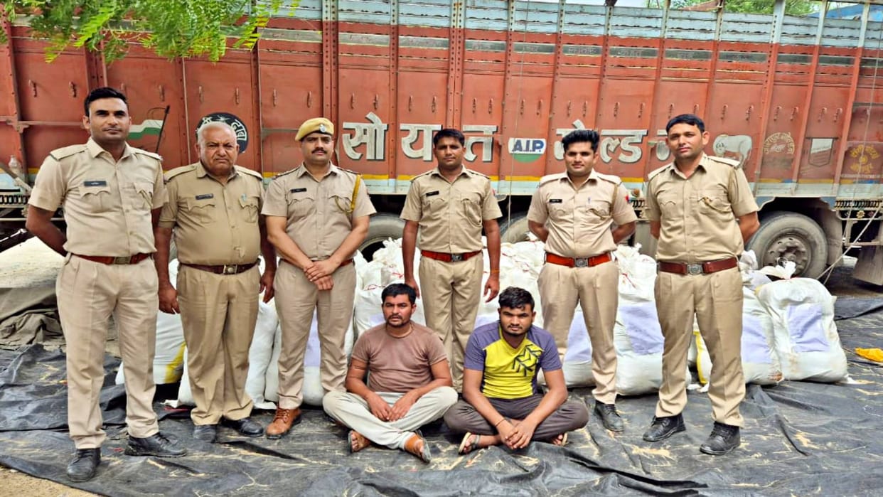 Rajasthan Illegal ganja worth Rs 7.75 crore recovered from truck during blockade in Nagaur