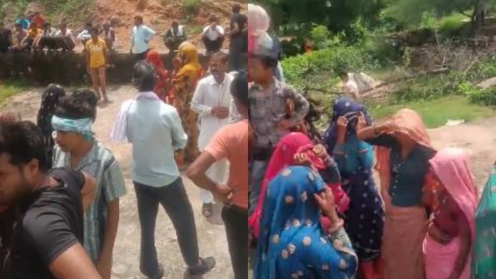 घटना स्थल पर मौजूद ग्रामीण