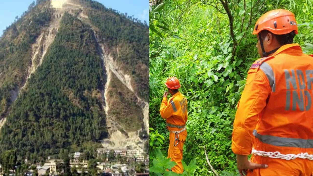 Boulders falling from Uttarkashi Varunavat mountain National Disaster Response Force team reached Location