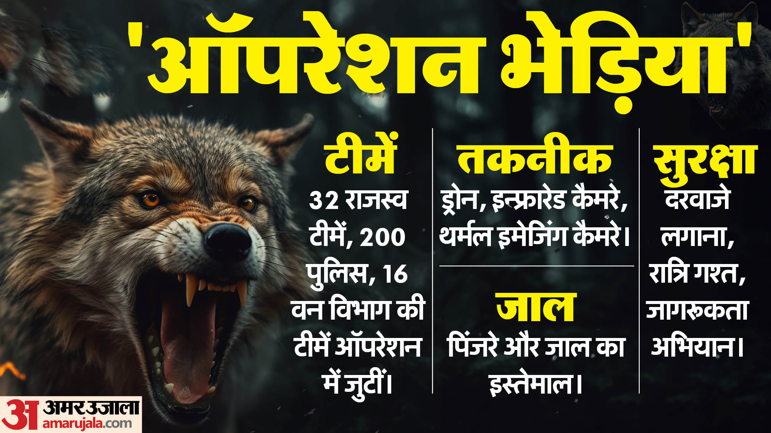 बहराइच में आदमखोर भेड़ियों का आतंक