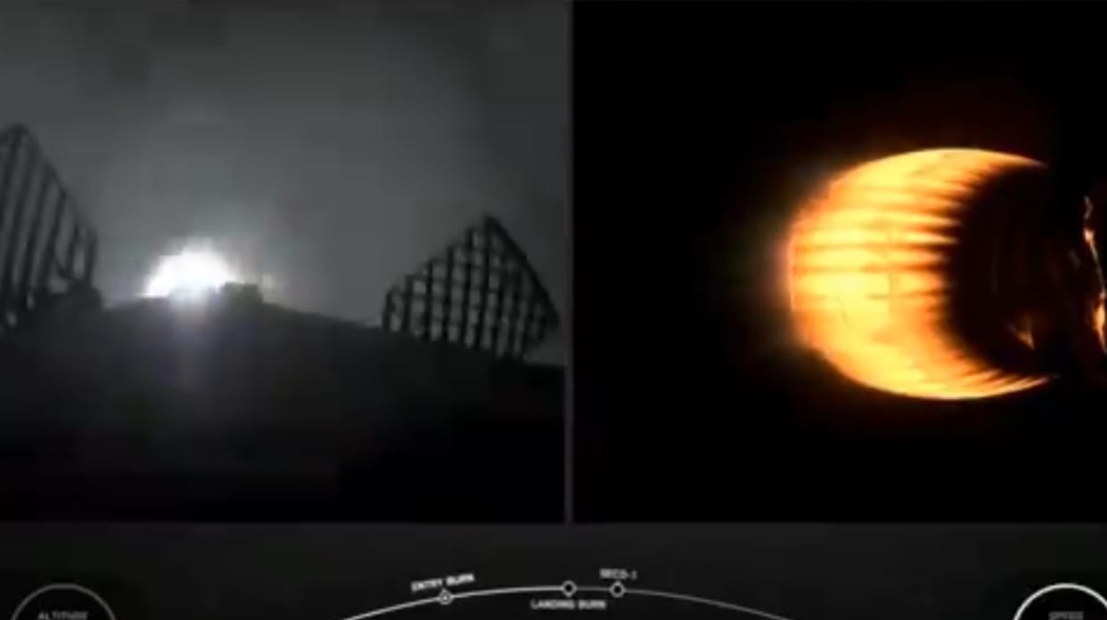 SpaceX Falcon-9 rocket catches fire after landing at sea, grounded news in hindi