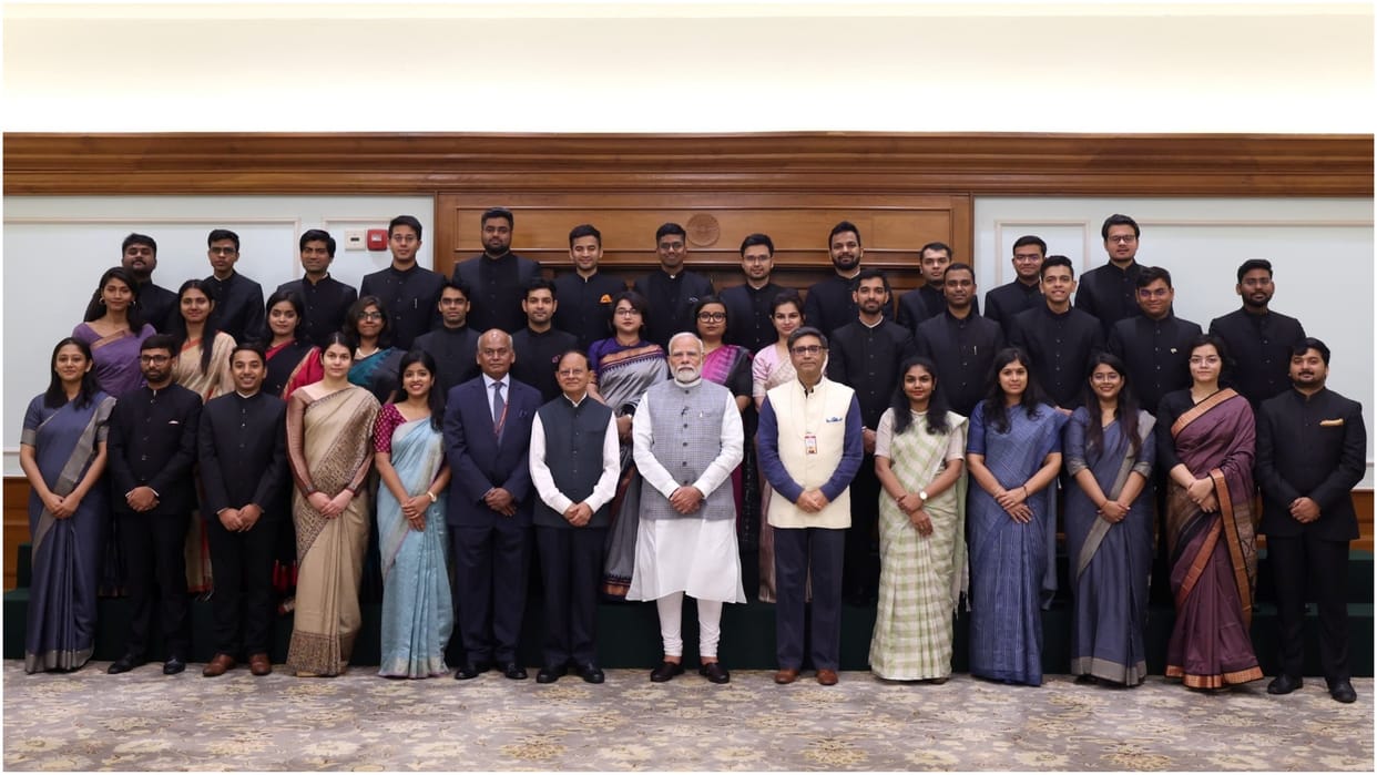 PM Modi meets IFS trainees says India engages with world on equal footing