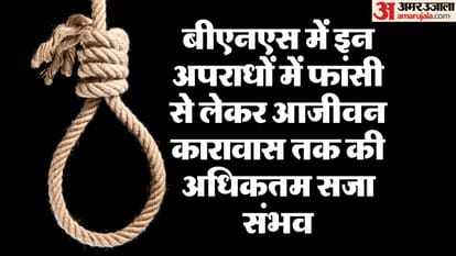 बीएनएस में इन अपराधों में फांसी से लकर आजीवन कारावास तक की अधिकतम सजा संभव