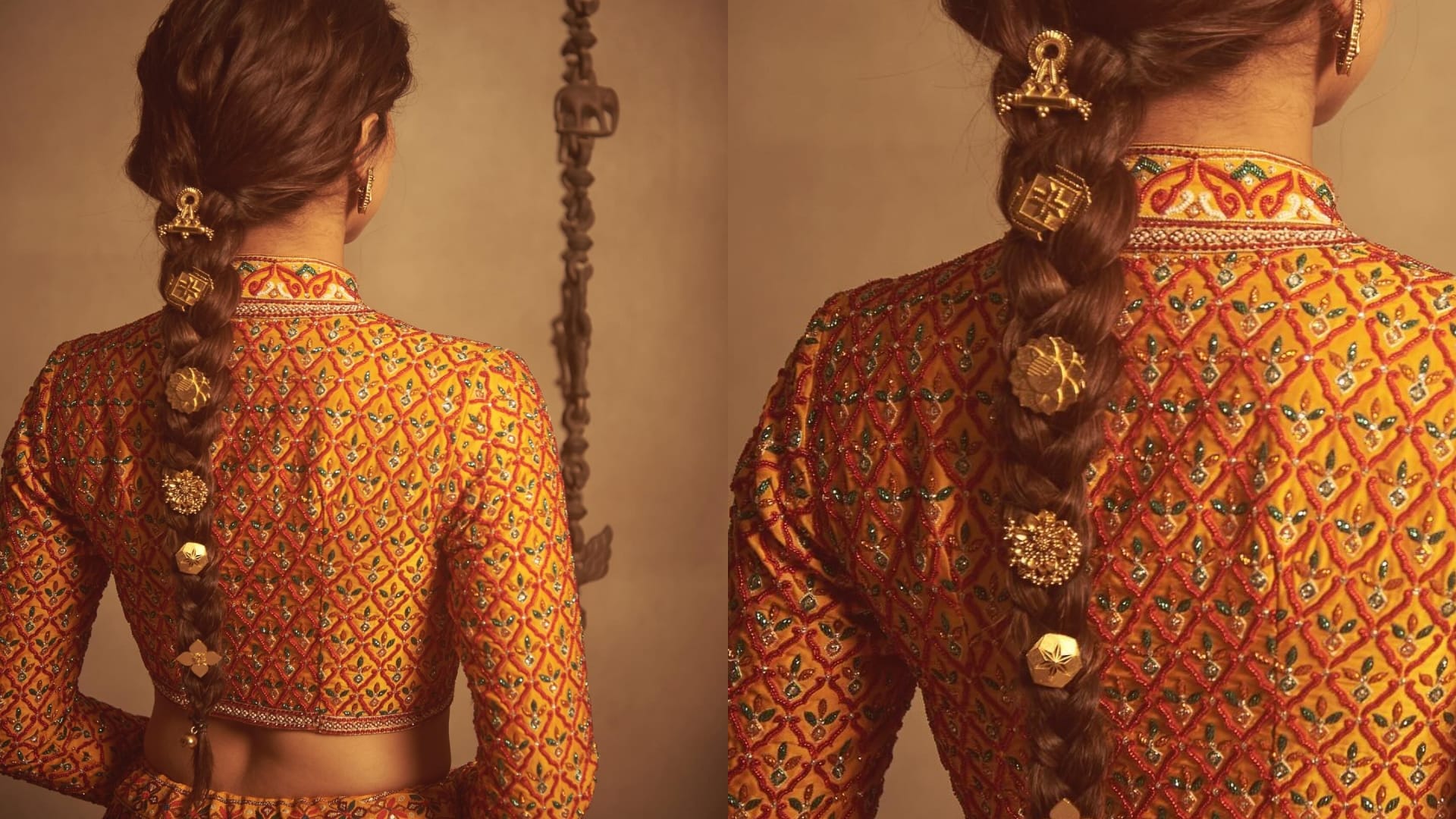 what is the best hairstyle for very thin hair with saree and lehenga