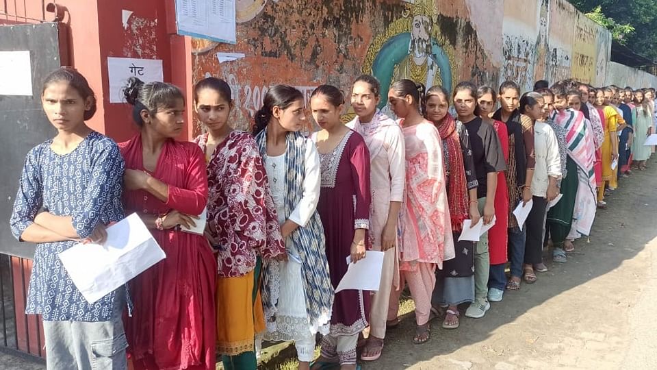 Constable recruitment exam: First shift of fourth phase exam completed in Moradabad, STF and SOG on alert