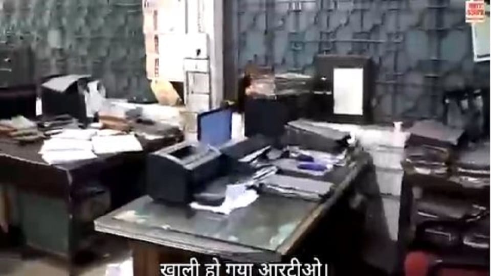 five minutes of terror in Agra RTO entire office became empty